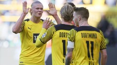 Dortmund nasázel Wolfsburgu půltucet gólů. Dvakrát se trefil Haaland