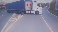 Na Jižní spojce jel kamion v protisměru. Hrozí mu až roční zákaz řízení