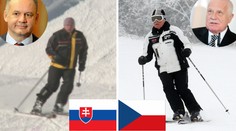 Česko vs. Slovensko: Lyžuje lépe prezident Kiska nebo Klaus?