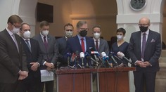Tisková konference předsedů pětikoalice
