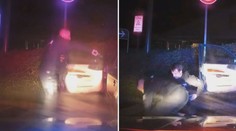 VIDEO: Muž ujížděl policistům. Honička skončila nehodou a namířenou zbraní
