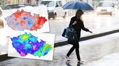 Extrémní rozdíly napříč ČR: Někde silný déšť, jinde úporné sucho. MAPY