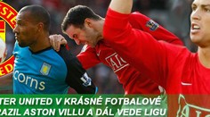 Manchester v krásné fotbalové bitvě porazil Aston Villu a dál vede ligu