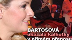 Bartošová ukázala kalhotky v přímém přenosu