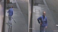 Chmaták s prutem. Zloděj "ulovil" z výlohy drahý náhrdelník! VIDEO