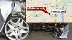 POZOR! Strahovský tunel zablokovala nehoda! Funguje jen jeden pruh!