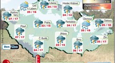 VAROVÁNÍ: bouřky a přívalové deště až do středeční noci