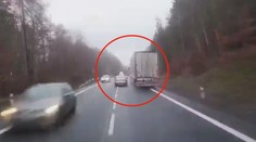 Předjíždění se změnilo v horor, k tragédii chyběl okamžik! VIDEO