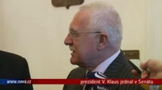 VIDEO: Klaus lovil v Senátu lidovecké hlasy