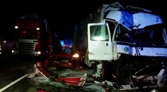 Hromadná nehoda u Brna! Zaklíněné kamiony zablokovaly dálnici D1