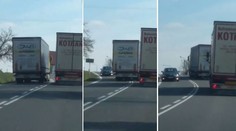 Šílené předjíždění kamionu, policisté už znají totožnost řidiče