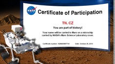 Pošlete své jméno na Mars! Víme jak na to!