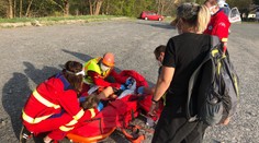 Malý chlapec se těžce zranil na kole. Transportovat ho musel vrtulník