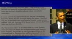 Obama poslal děkovný dopis Fischerovi