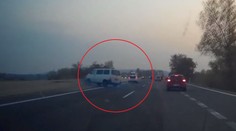 Žena vybrzdila dodávku na D10 v levém pruhu! Nikdo neví proč