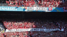 Emotivní chvíle na podporu Eriksena, skandoval mu celý stadion