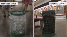 Metro má bezpečné "průhledné" koše. A v nich? Neprůhledné pytle