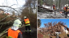 Vichřice rozhazovala kamiony do příkopů. V Brně zranilo ženu padající lešení
