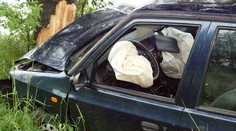Auto narazilo do stromu. Řidič mrtvý, spolujezdci těžce zranění