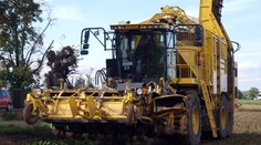 Žena při čištění kombajnu po sklizni brambor přišla o část nohy