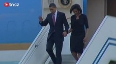 OBRAZEM: Přiletěl Obama, Praha vzhůru nohama
