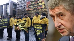 Aktivisté z Greenpeace obsadili budovu EU. Zamířil tam i Babiš