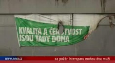 VIDEO: Za požár českobudějovického Intersparu můžou dva muži