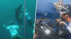 VIDEO: Freediver omdlel při ponoru. Dramatická záchrana trvala jen pár vteřin
