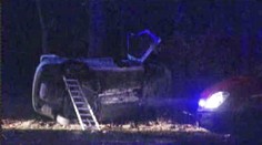 Policejní auto narazilo do stromu. Spolujezdec zemřel