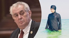 Zeman prozradil, co si myslí o burkinách v českých bazénech