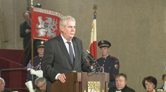 Zeman předal na Hradě vyznamenání. Řád Bílého lva udělí Zelenskému