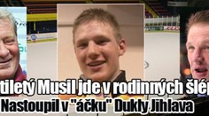 Patnáctiletý vnuk Jaroslava Holíka si odbyl "dospělou" premiéru