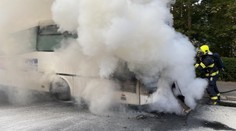 V Teplicích zachvátily plameny autobus MHD, nikdo se nezranil