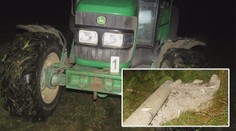 Traktorista porazil na poli sloup, odstřihl lidi od elektřiny! Řídil opilý