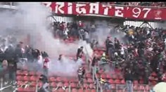 VIDEO: Fanoušci na derby: malá válka a výkřiky "Jude Slavie"