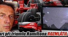 Šéf Ferrari rozmlátil televizi, Hamilton přidáno nedostane