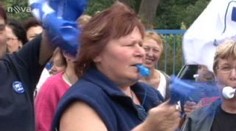 Zaměstnanci protestovali proti ukončení výroby, přijdou o práci