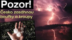 VELKÁ PŘEDPOVĚĎ! VAROVÁNÍ: Silné bouřky! Čekájí nás kroupy a silný vítr! MAPA BOUŘEK