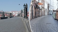 Praha teď připomíná město duchů. Zachytila to kamera