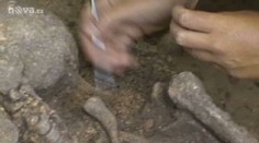 Lidské kostry, které vykopali archeologové u Hulína jsou 6 tisíc let staré