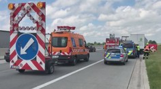 Tragická nehoda na D1! Při srážce náklaďáku a dodávky zemřeli dva lidé
