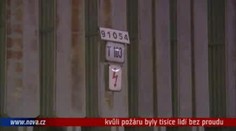 VIDEO: Kvůli požáru bylo několik lidí bez proudu