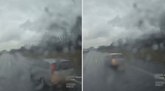 VIDEO: Hasiči jeli k dopravní nehodě, zbrklý řidič je předjel zprava!