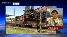 V Olomouci na nádraží se srazily vlaky, vykolejilo 11 vagonů