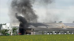 Požár v drůbežárně na Královéhradecku. Hasiči vyhlásili 3. stupeň poplachu