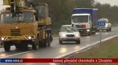 VIDEO: Konvoj převážel chemikálie z Chvaletic