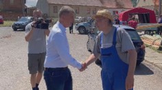 Premiér dorazil do Stebna. I tam silná bouře způsobila ohromné škody