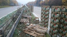 Pivní apokalypsa zastavila provoz na D1 v obou směrech