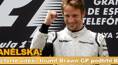 VC Španělska: Button počtvrté vítězí, triumf Brawn GP podtrhl Barrichello