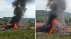 Požár zachvátil traktor na Žďársku. Explodující gumy ohrožovaly lidi